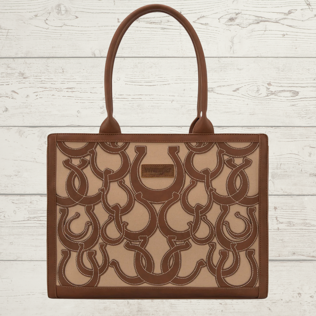 Wrangler Horseshoe Cutout Carry-All Large Tote Bag