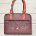 Montana West Western Tooled Floral Concealed Carry Satchel and Crossbody Bag
