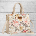 Wrangler Floral Print Braided Tote Bag - Tan