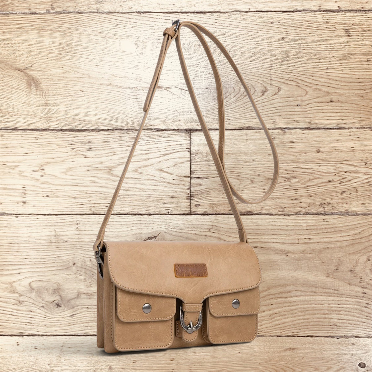 Wrangler Vintage-Inspired Crossbody Bag - Khaki