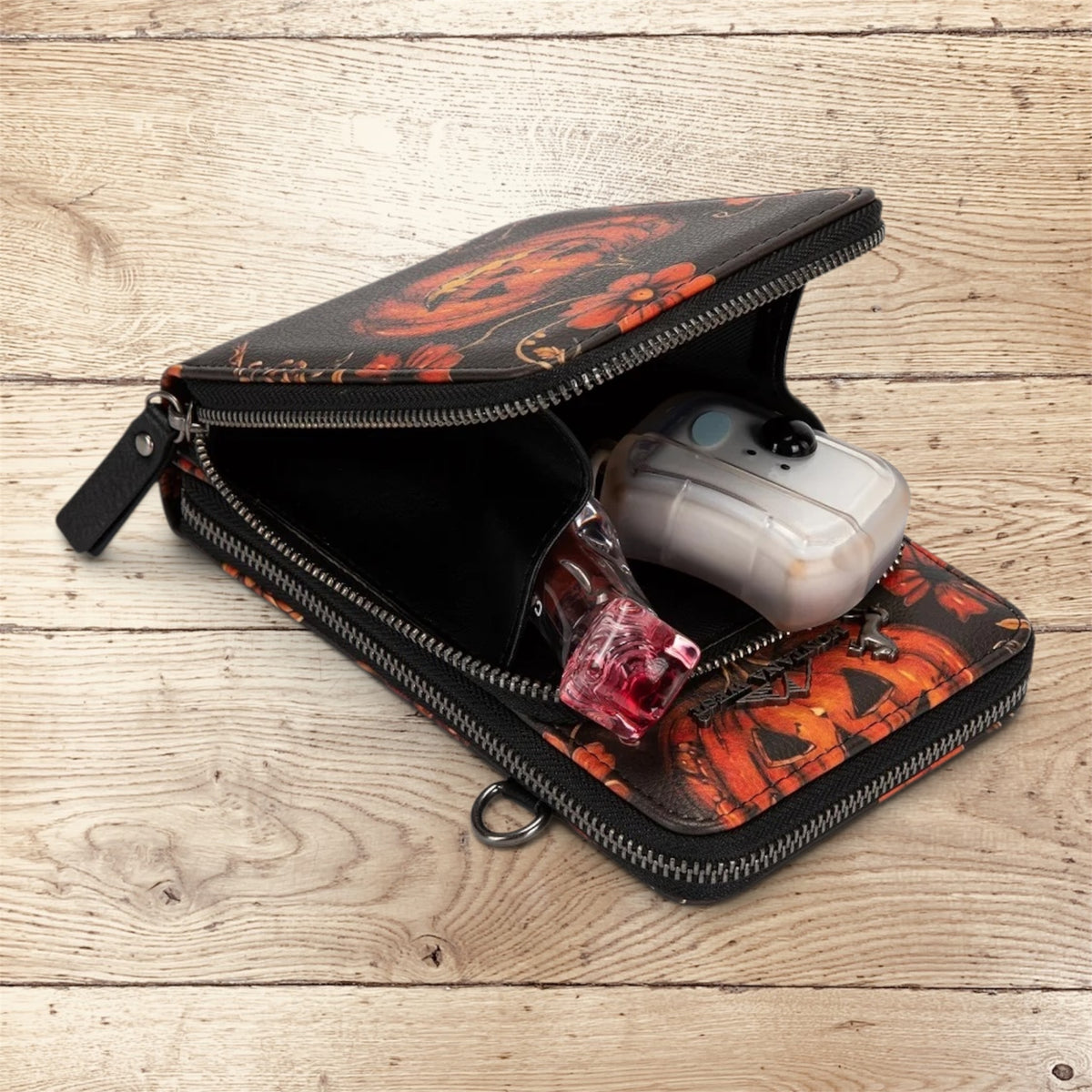 Montana West Halloween Pumpkin Phone Wallet - Red