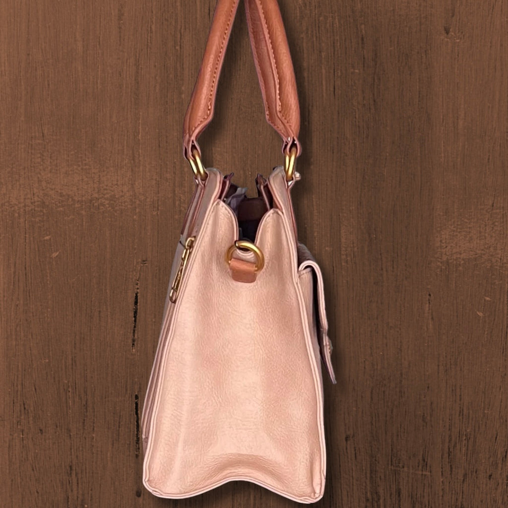 Montana West Western Tooled Floral Concealed Carry Satchel and Crossbody Bag