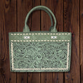 Montana West Floral Tooled Tote Bag