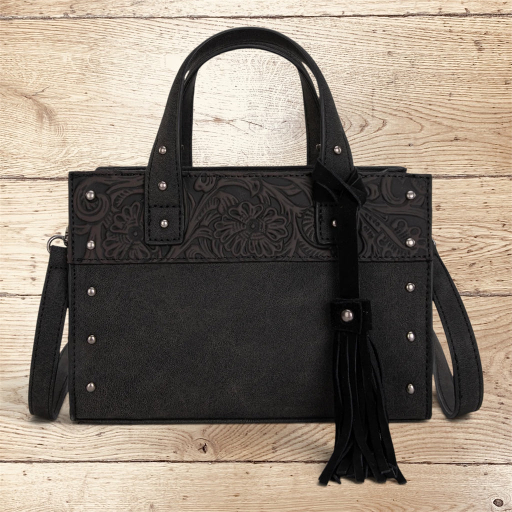 Wrangler Western Tooled Tote Crossbody