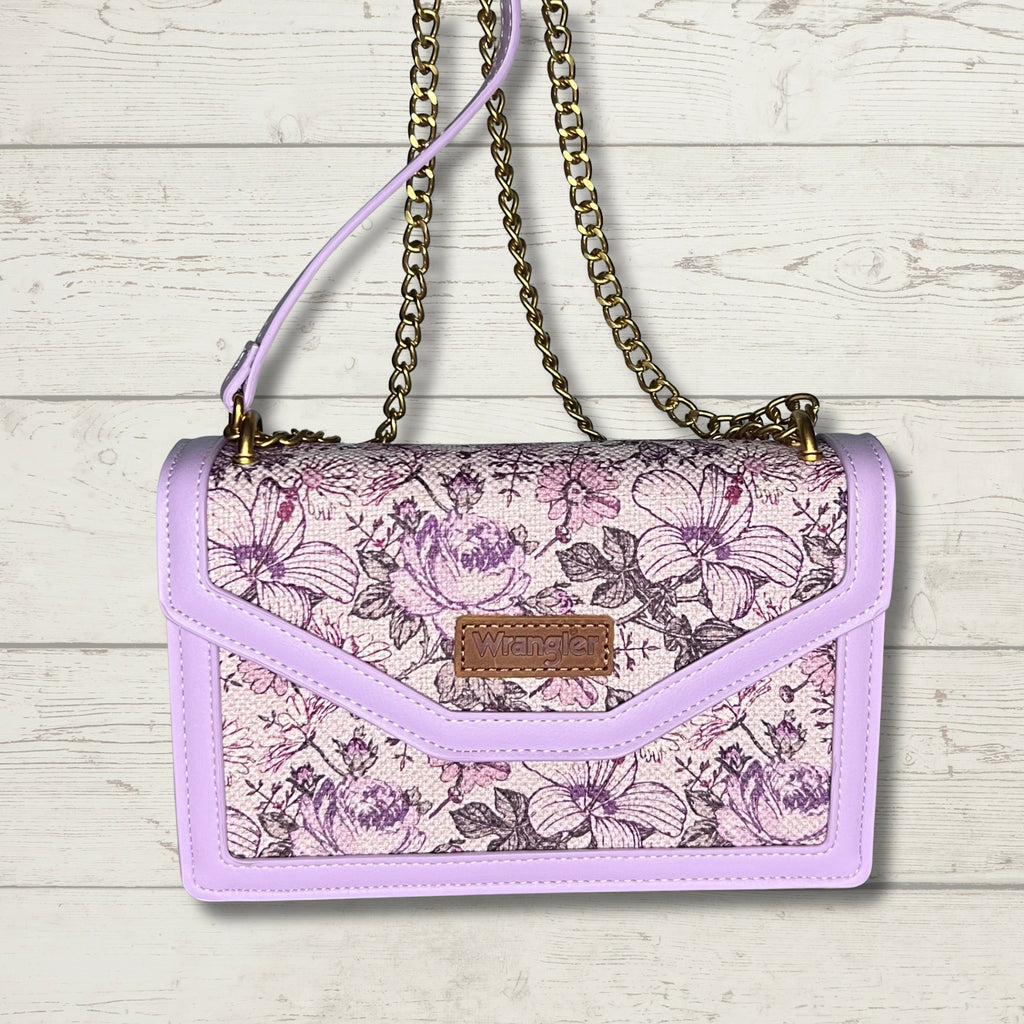 Wrangler Floral Print Chain Crossbody Bag