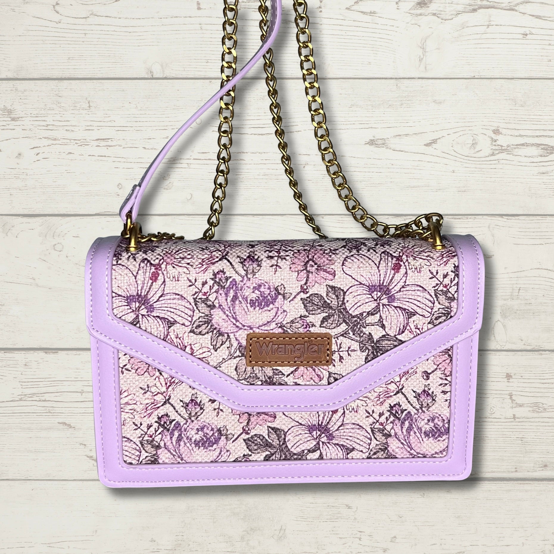 Wrangler Floral Print Chain Crossbody Bag