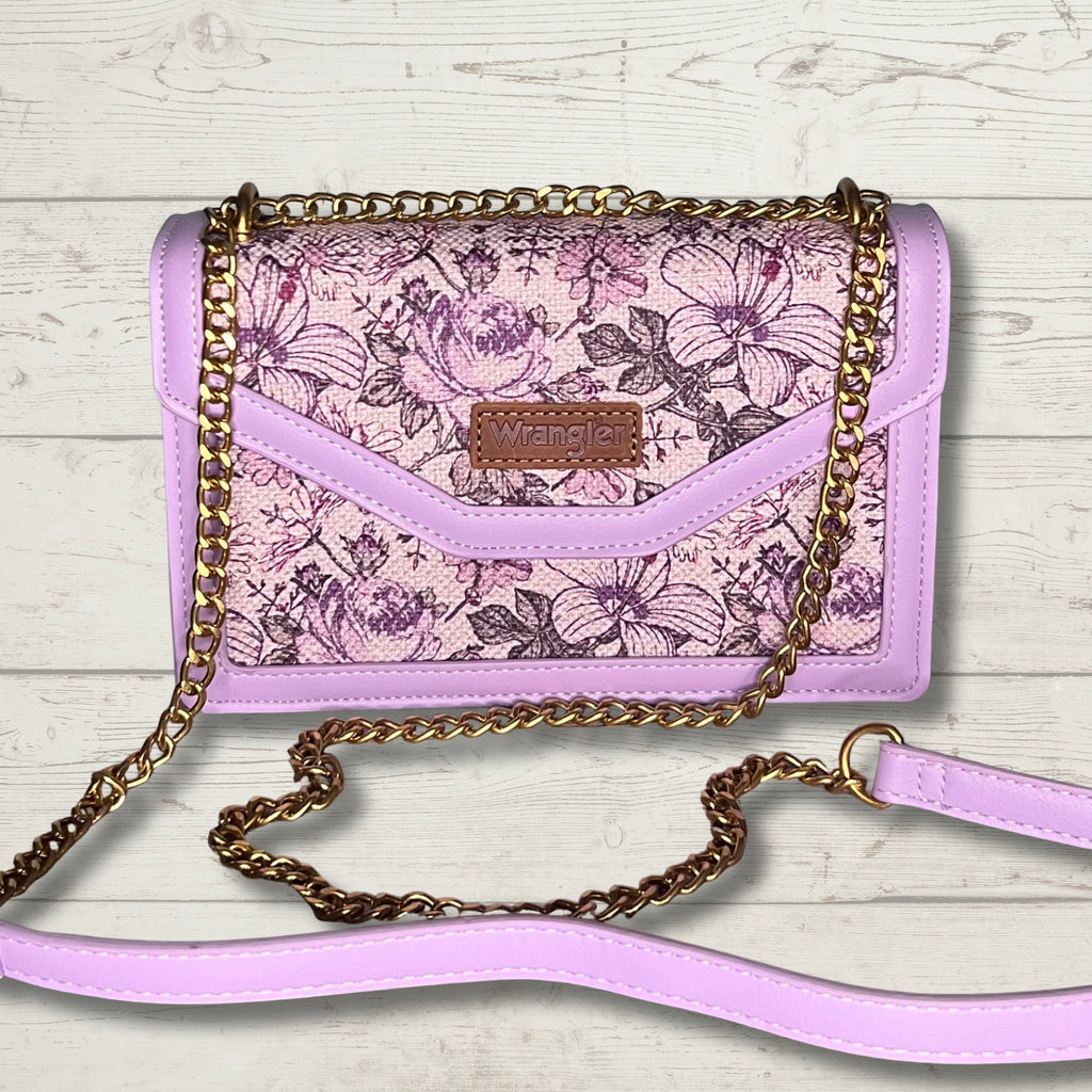 Wrangler Floral Print Chain Crossbody Bag