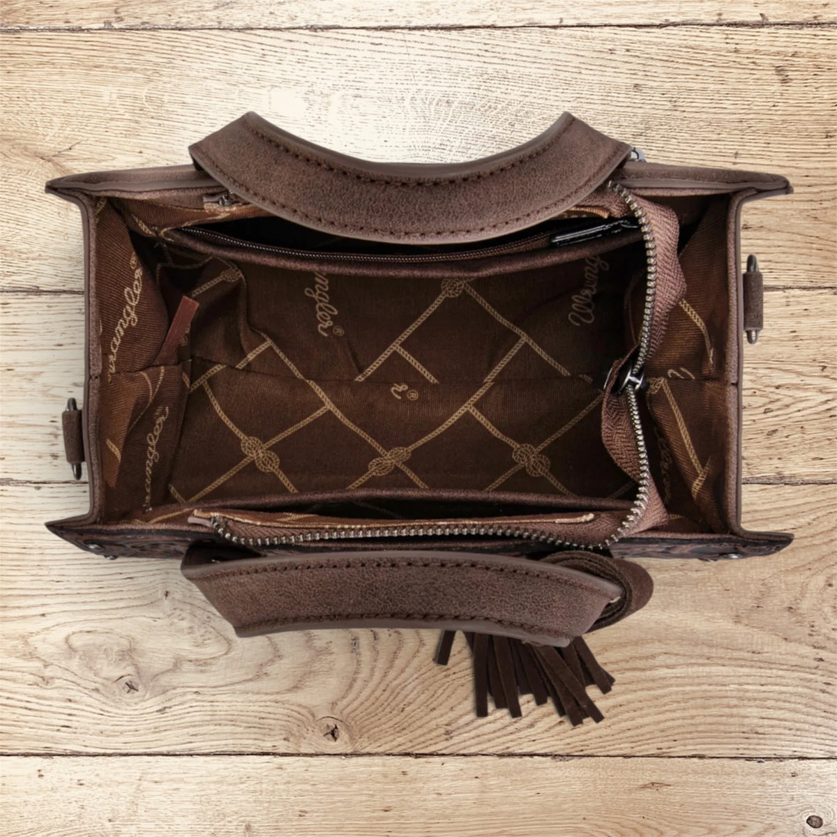 Wrangler Western Tooled Tote Crossbody