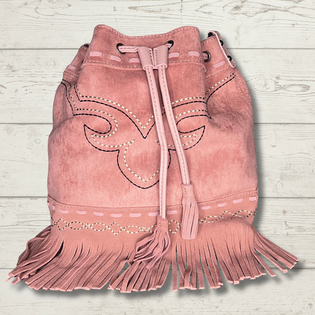 Montana West Boot Stitch Drawstring Crossbody Bag
