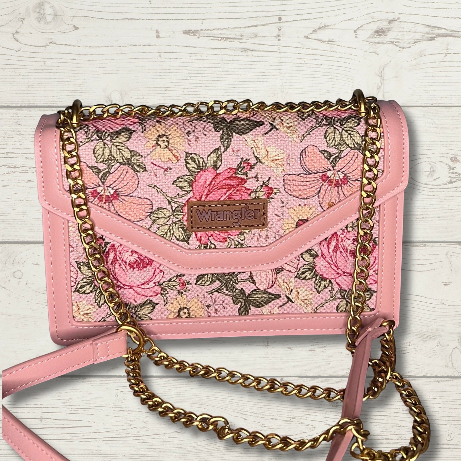 Wrangler Floral Print Chain Crossbody Bag