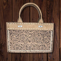 Montana West Floral Tooled Tote Bag