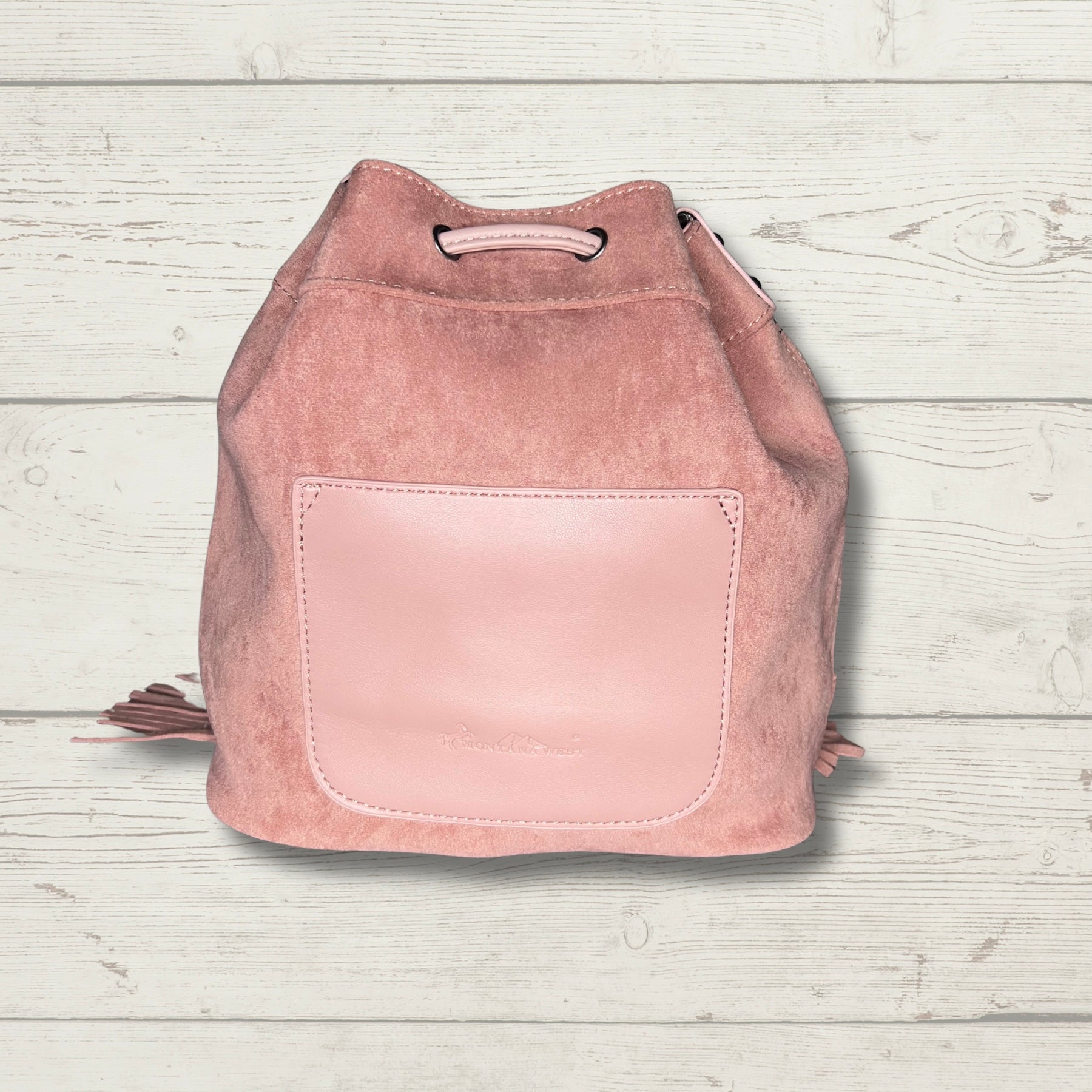Montana West Boot Stitch Drawstring Crossbody Bag