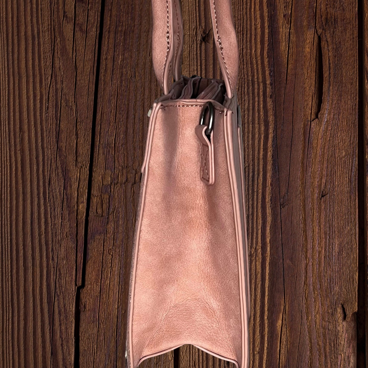 Montana West Floral Tooled Tote Bag
