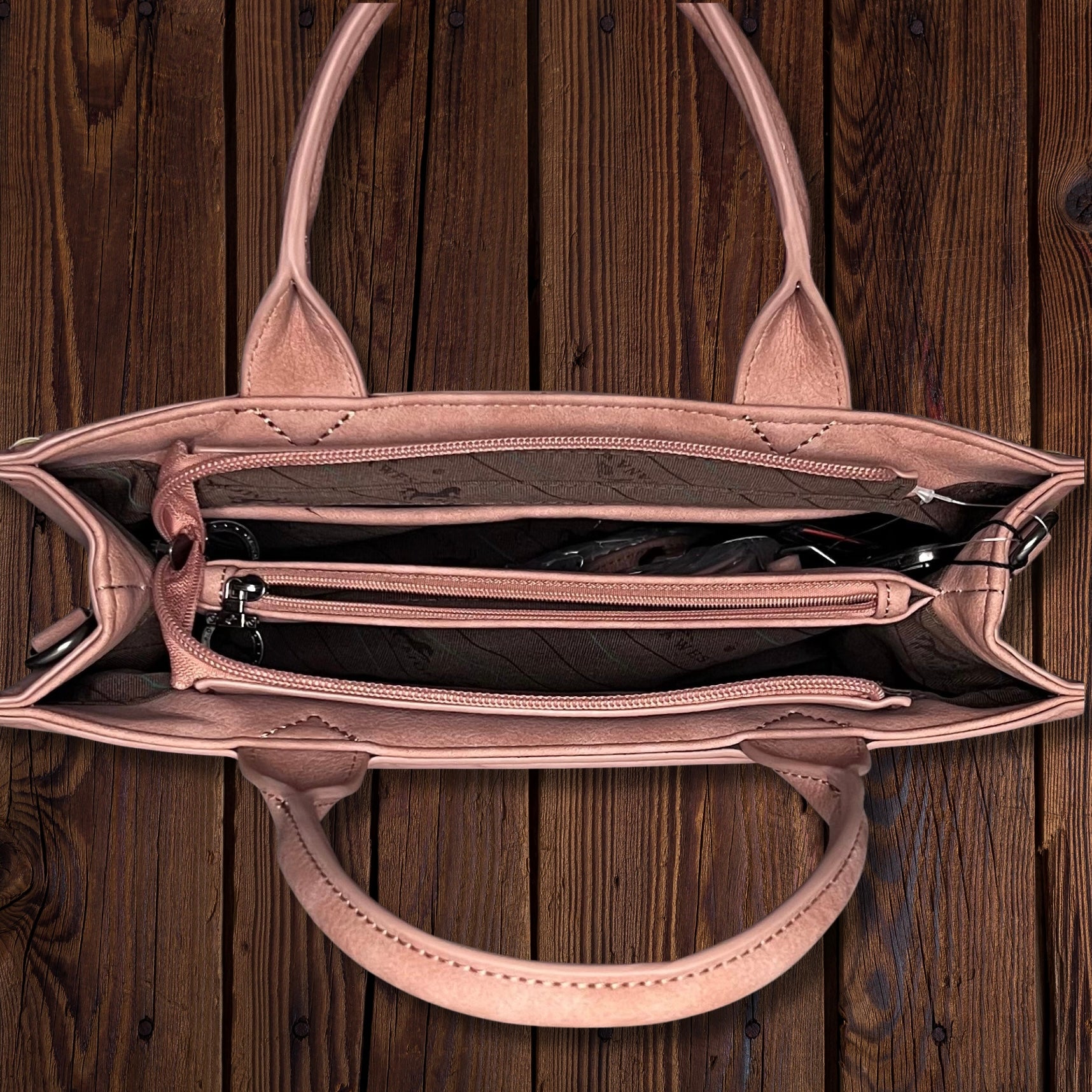Montana West Floral Tooled Tote Bag