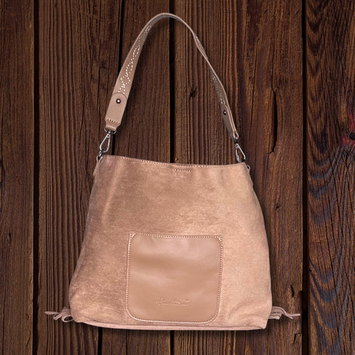 Montana West Boot Stitch Fringe Hobo Bag
