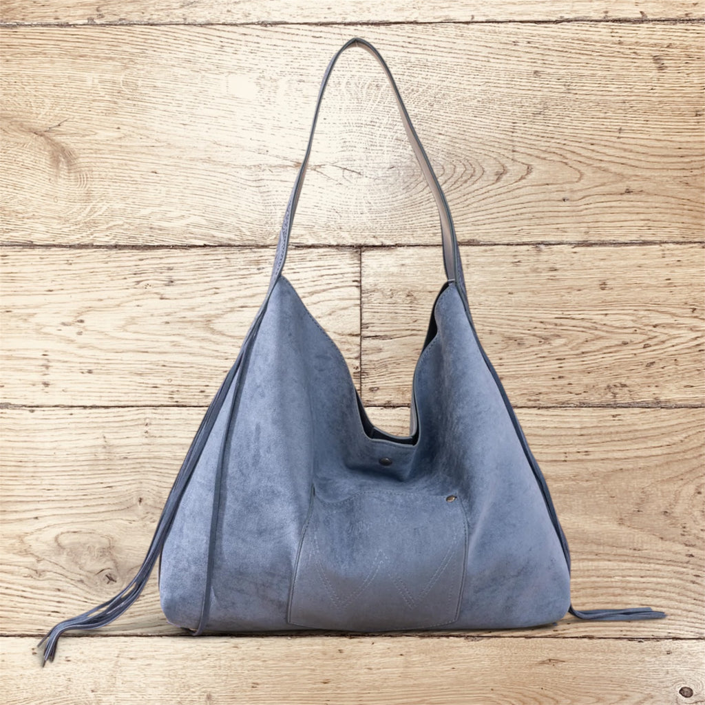 Wrangler Fringe Floral Tooled Hobo Bag - Jean