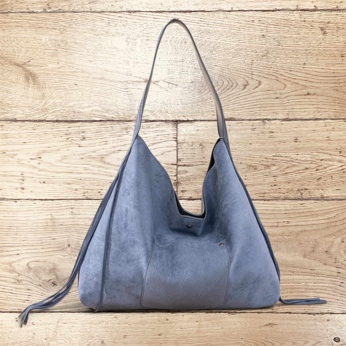 Wrangler Fringe Floral Tooled Hobo Bag - Jean