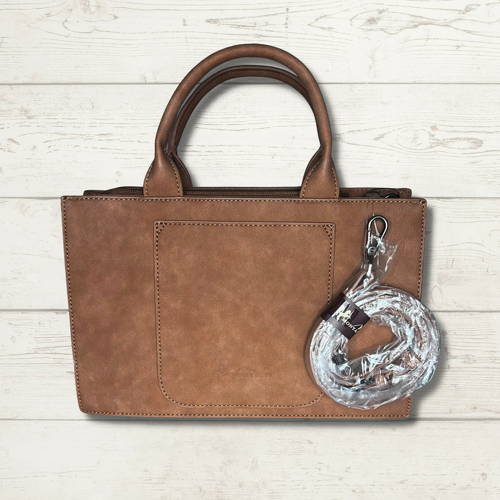 Montana West Floral Tooled Tote Bag