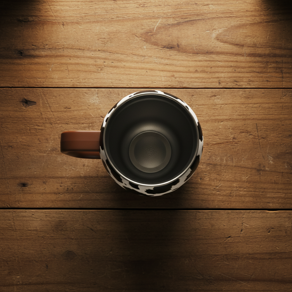 Wide Wyoming Tumbler in Brown and White - Cowhide
