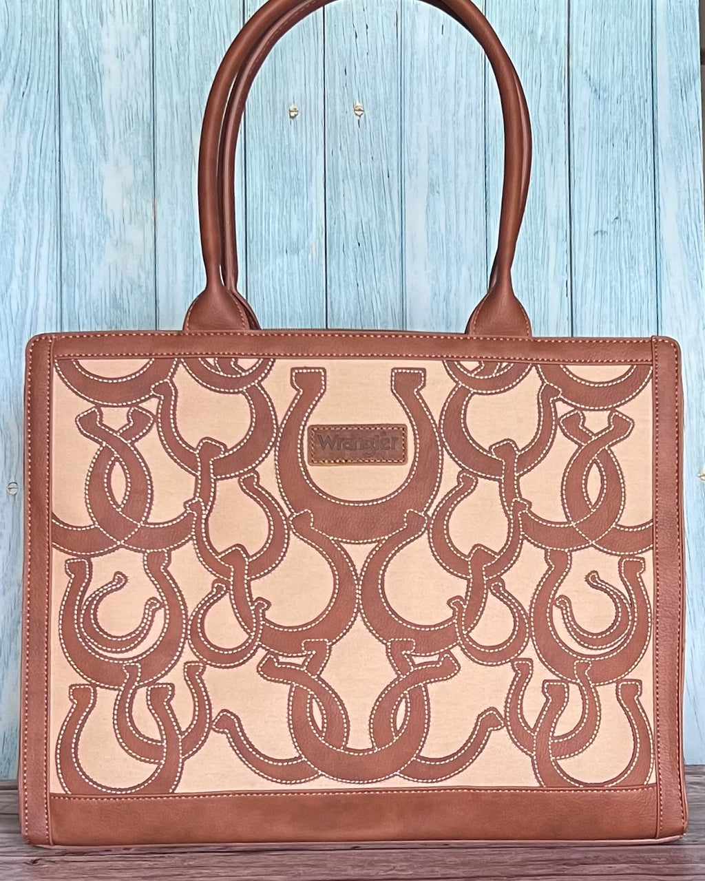 Wrangler Horseshoe Cutout Carry-All Large Tote Bag
