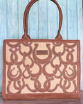 Wrangler Horseshoe Cutout Carry-All Large Tote Bag