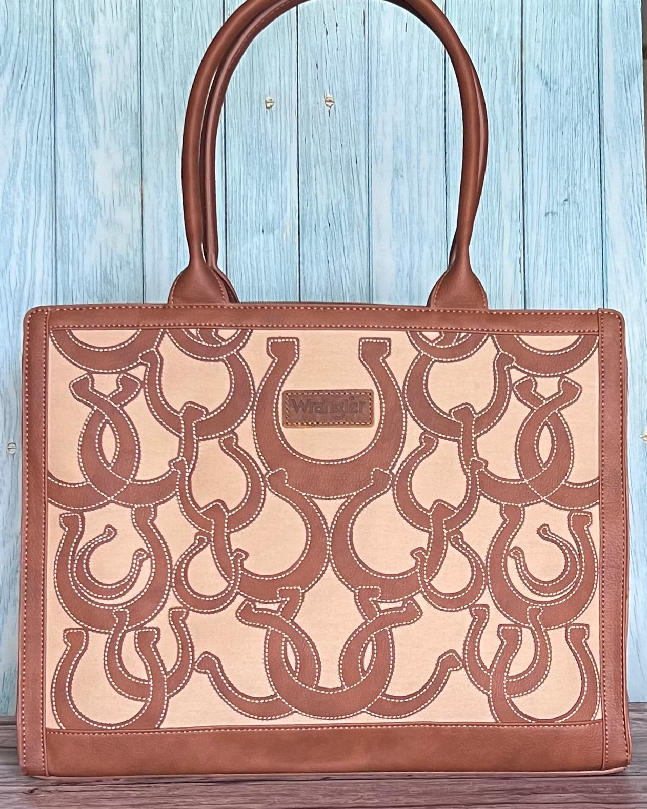 Wrangler Horseshoe Cutout Carry-All Large Tote Bag