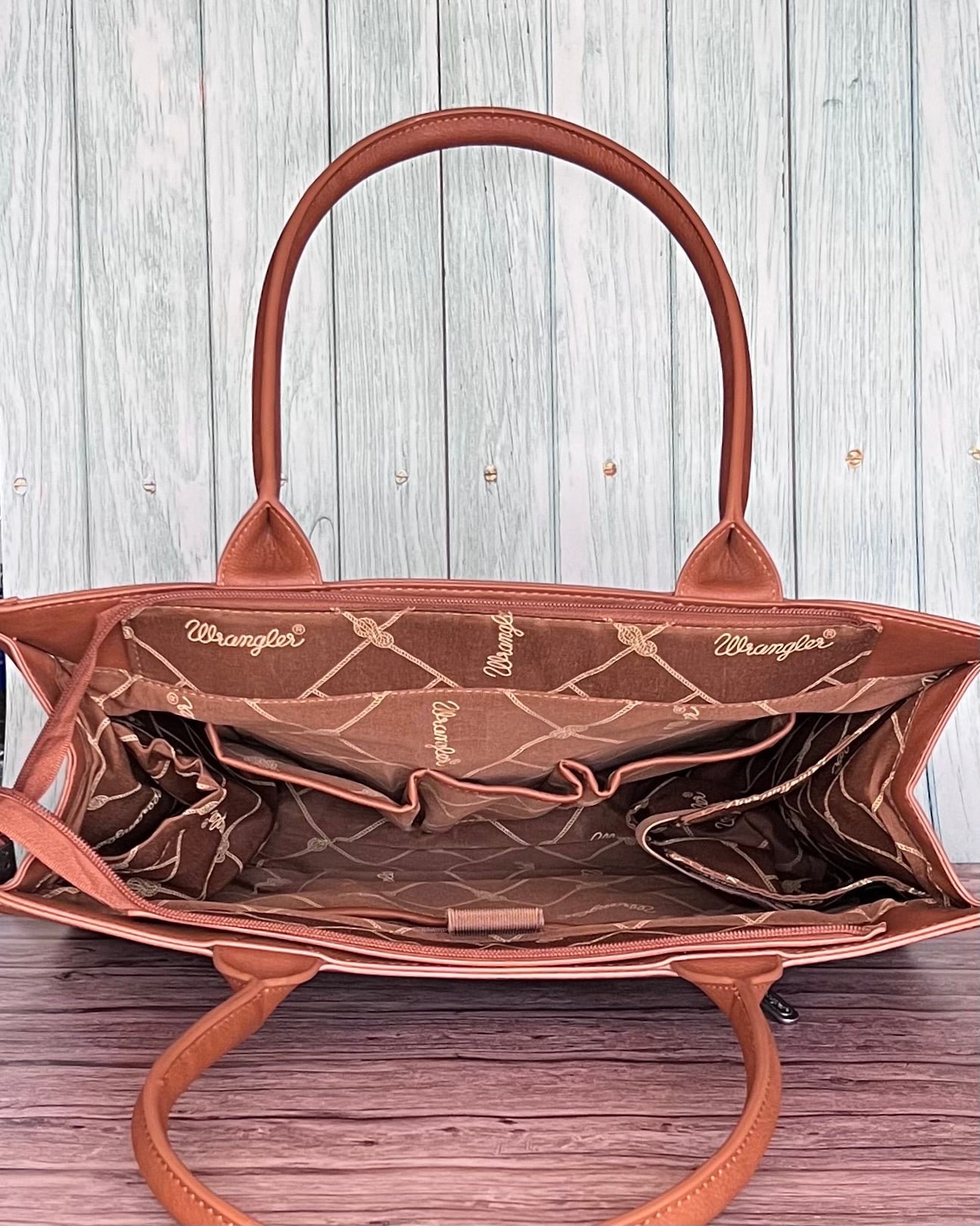 Wrangler Horseshoe Cutout Carry-All Large Tote Bag