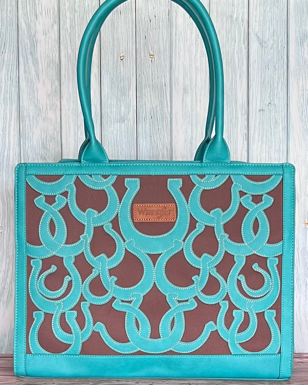 Wrangler Horseshoe Cutout Carry-All Large Tote Bag