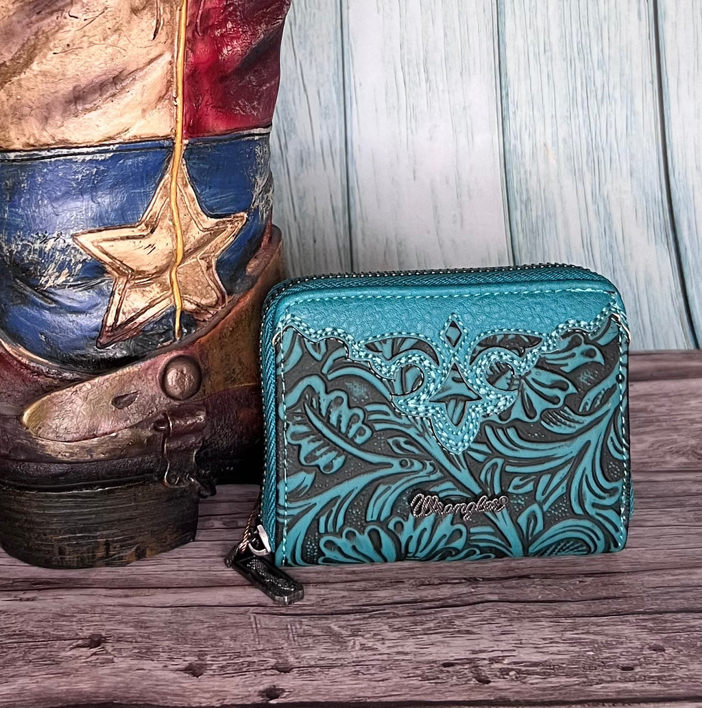 Wrangler Tooled Zip-Around Wallet