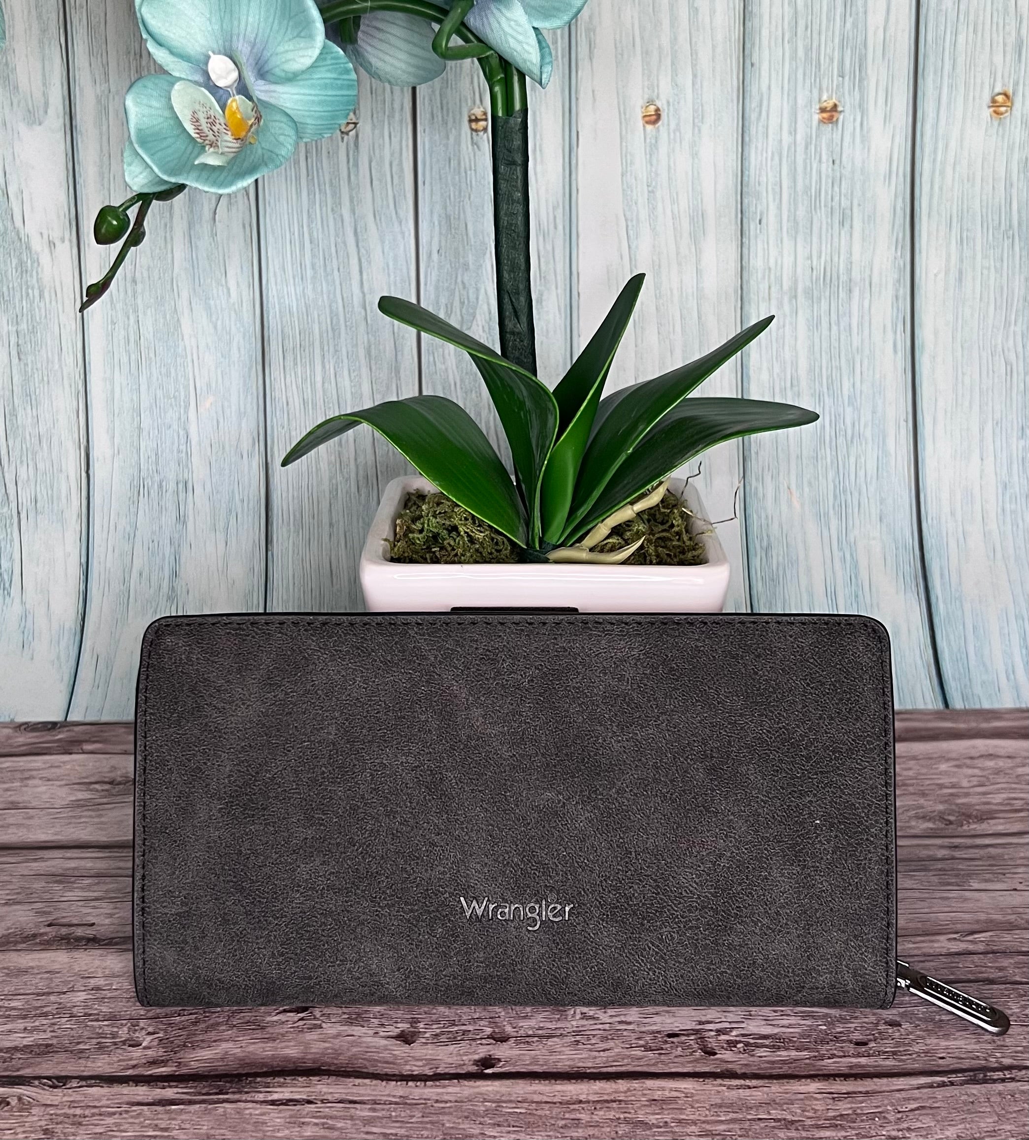 Wrangler Western Floral Tooled RFID Wallet
