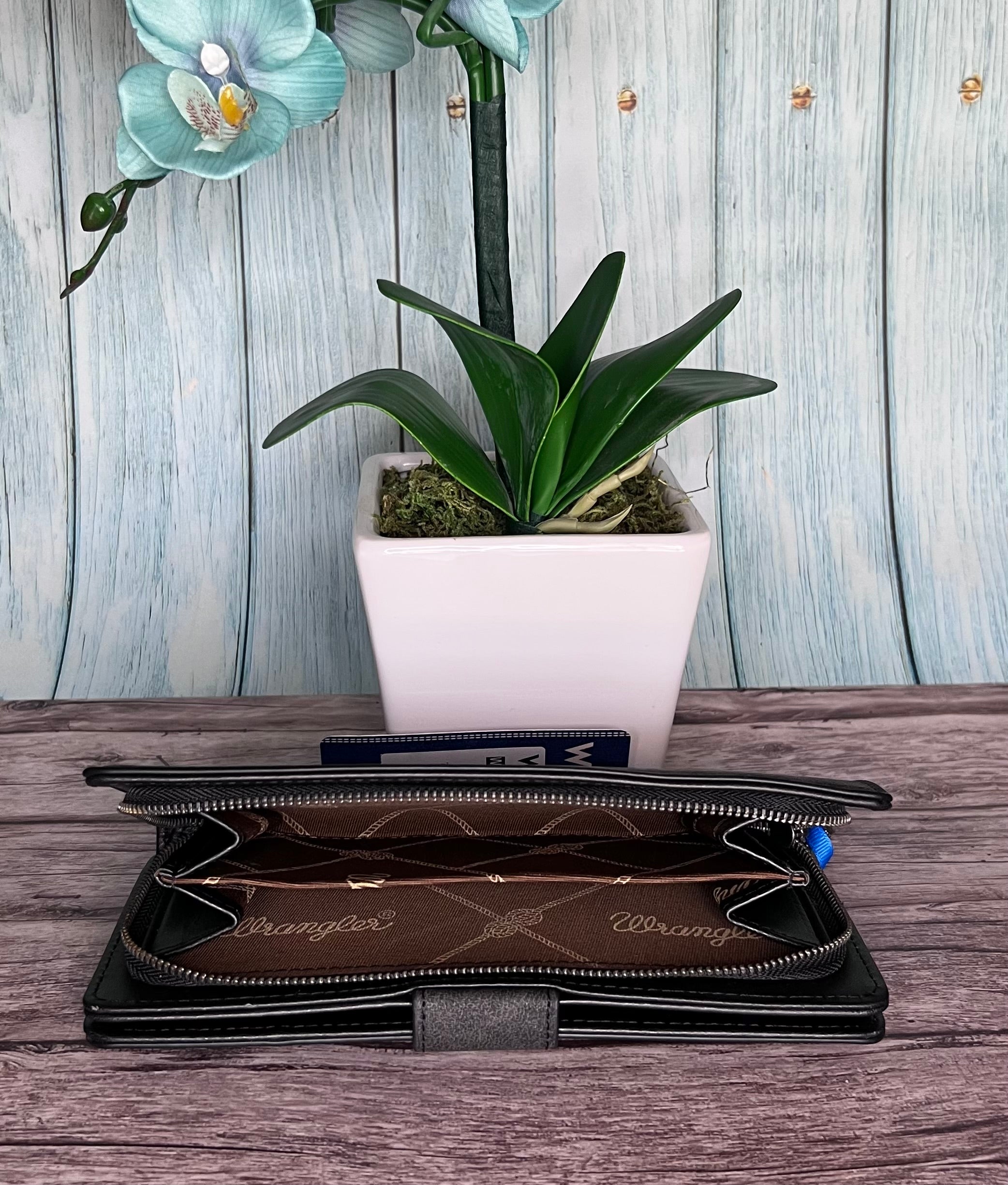 Wrangler Western Floral Tooled RFID Wallet