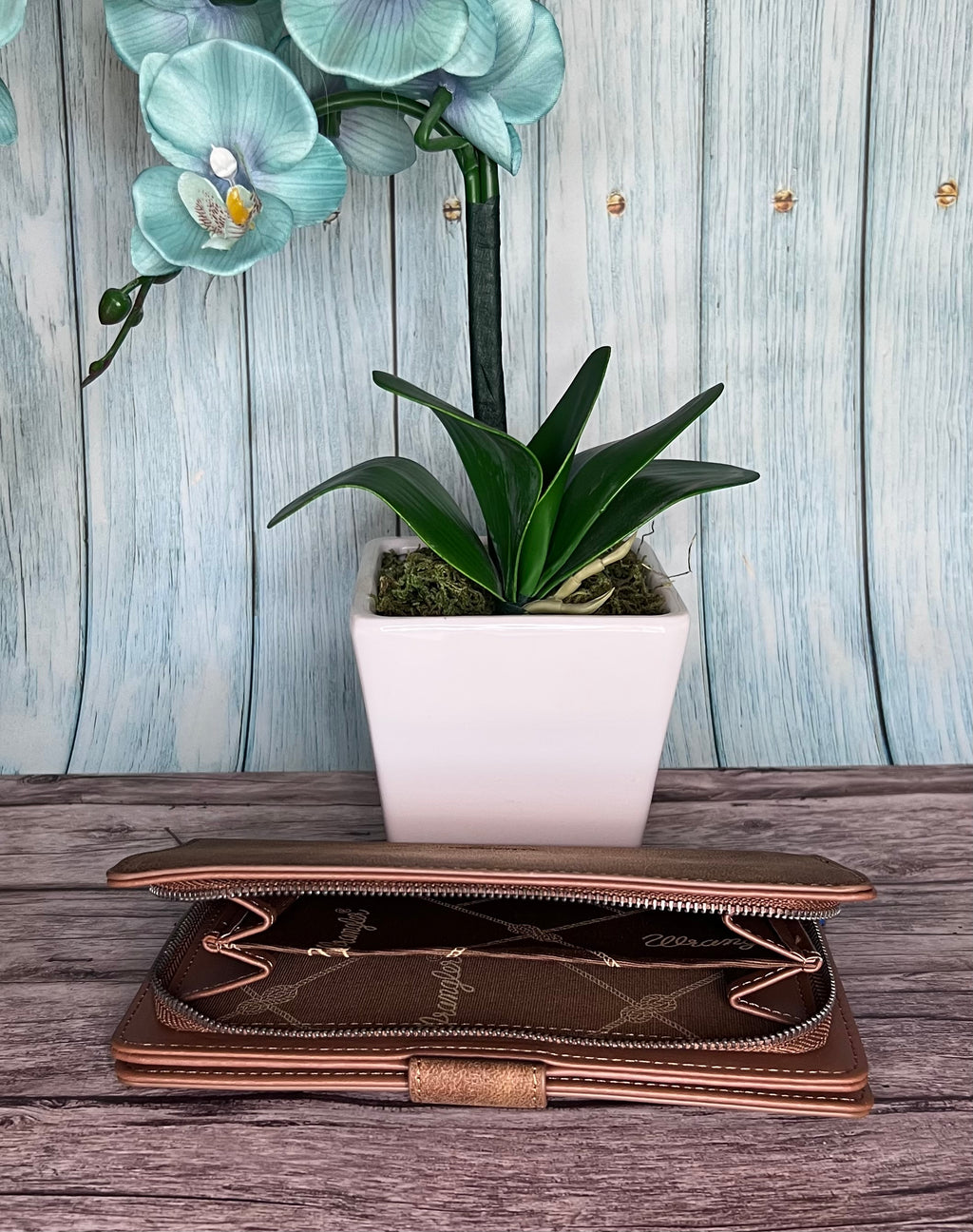 Wrangler Western Floral Tooled RFID Wallet