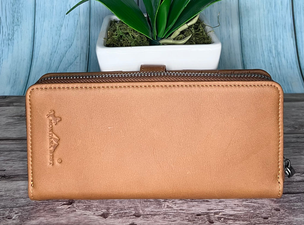 Montana West Genuine Leather Bi-Fold RFID Protected Wallet