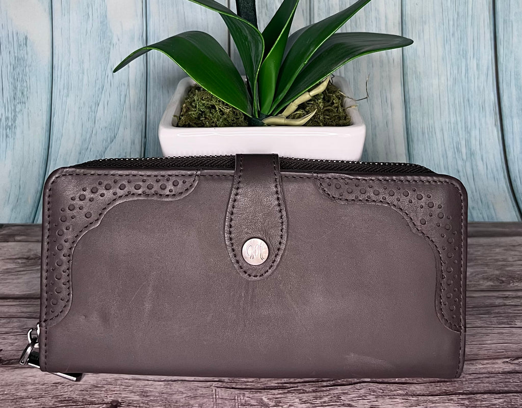 Montana West Genuine Leather Bi-Fold RFID Protected Wallet