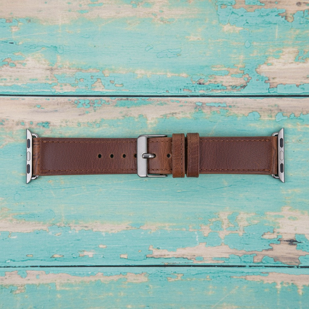 Mitt Angle Embossed Leather Watch Band