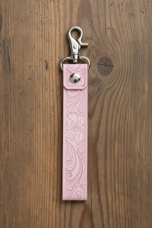 Blooming Meadow Key Fob in Turquoise in Pink